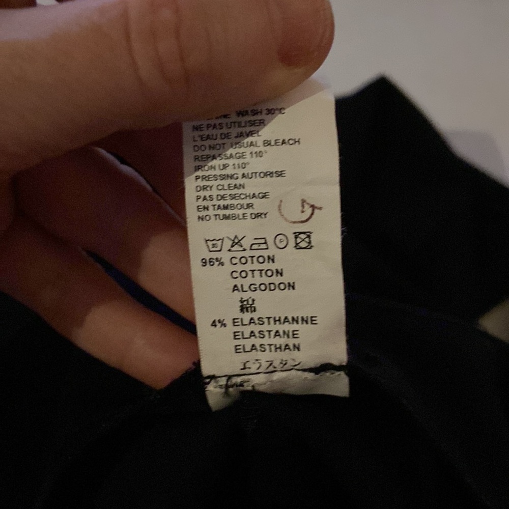 Sinequanone black wide legged dress pants with navel button details. Siz… - Picture 12 of 12
